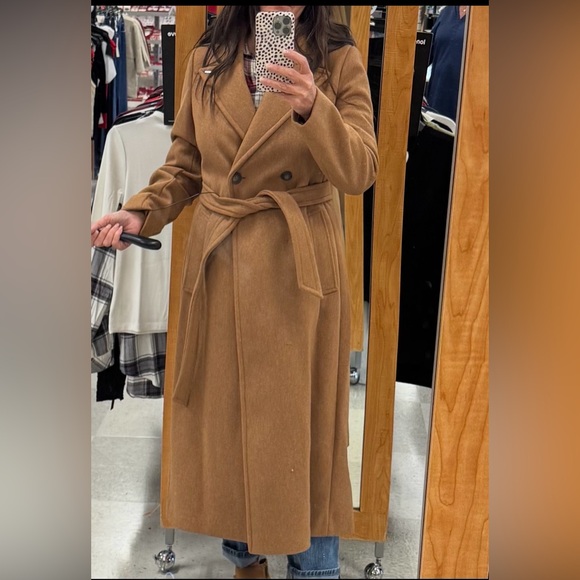 DKNY Women's Brown Double-Breasted Trench Coat - Picture 3 of 4